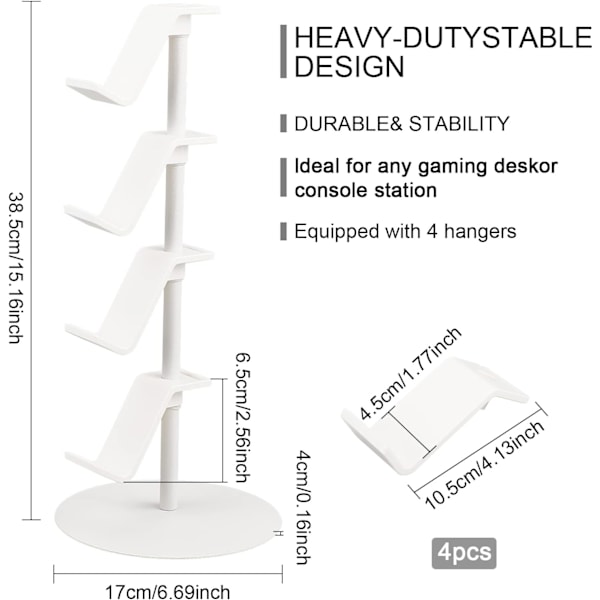 Spilcontroller-displaystativ, headsetstativ