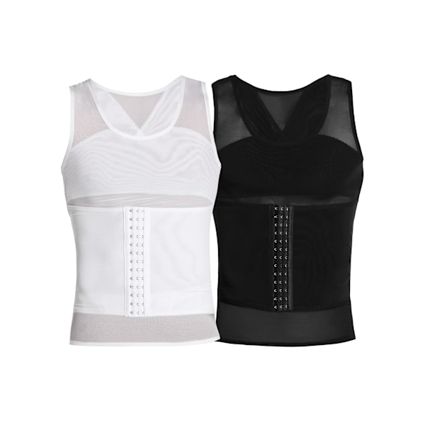 Herre Skjorte Korsett Midje Trimmer Midje Wrap Trener Slankende Shapewear (1 Stykke - Svart)