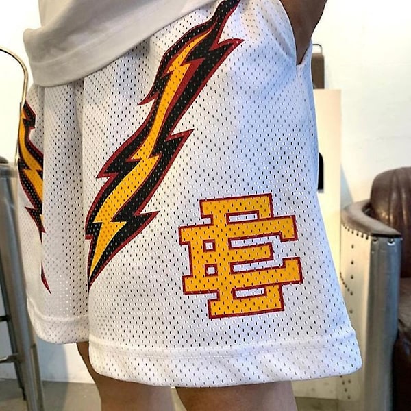 Nya sommarshorts för män, svarta vita tryckta shorts Eric Emanuel utomhussport träning basket EESD-B1 EESD-B1 none