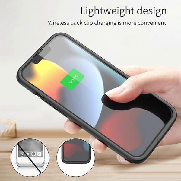 (SC)B88 iPhone 12/12 Pro 6500mAh Rechargeable Battery Case, TPU/ABS Charging Shell with MagSafe, Audio