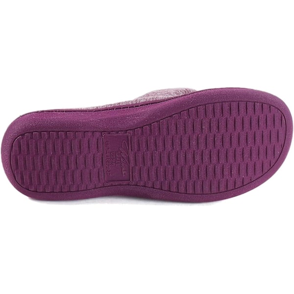 Dames Memory Foam Spa Thong Flip Flops Komfortable Inne-Tøfler, Damer Sommer Lett Åpen Tå Hus Sandaler Wine 44-45