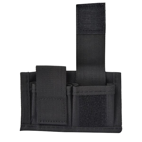 Nylon Dobbel Speedloader Veske Magasin Lomme Shotshell Bærer Holder Jakt Tilbehør (Svart) 0.1