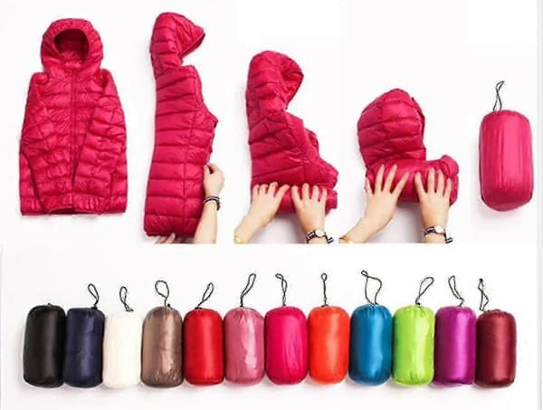 (SC)Women's Lightweight Hooded Down Jacket - Packable Puffer Jackets B-black_YF B-black B-black XX-Large