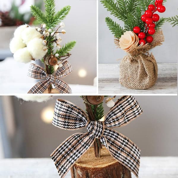 (SC) Mini Christmas Tree, 3 Pcs Artificial Christmas Trees for Christmas Table Decoration