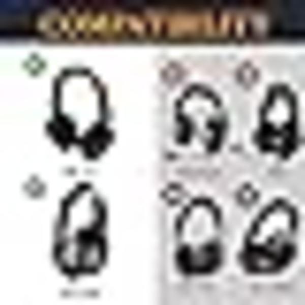 Øreputer for Bose QuietComfort 35 (QC35) & Quiet Comfort 35 II (QC35 II) OVER-EAR Hodetelefoner, Mykere Lærøreputer, Ekstra Tykkelse (Svart) blackone