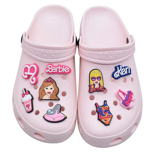 36 stk./sæt Barbie Tema Sko Charms til Crocs Clogs Sandaler Dekoration Tilbehør Gaver