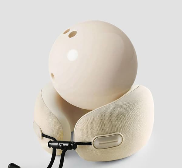 Memory Foam Resekudde – Ergonomisk och kompakt design, lämplig för flygplan, bil och långresor (grå) grey