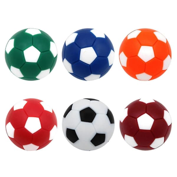 (SC)Bordfodbold 6 stk. Bordfodboldbolde 32mm Mini Fodboldbolde Erstatning til Bordfodboldbord Spiltilbehør