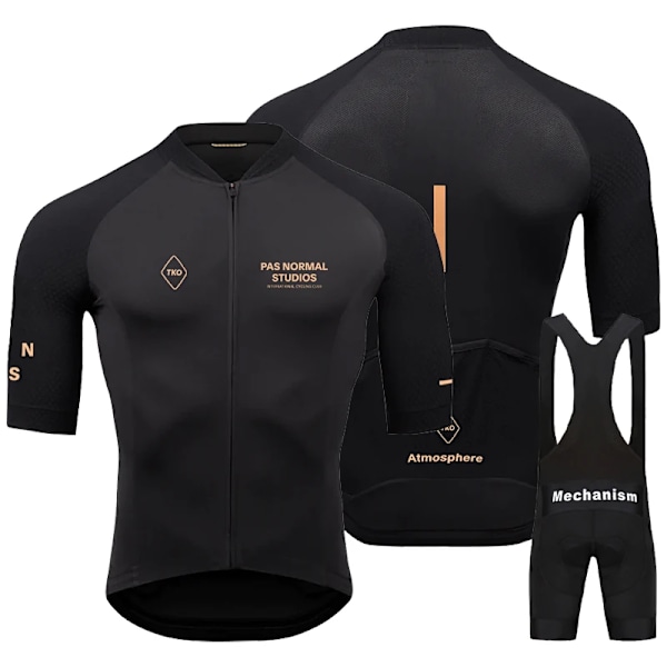 PNS Herre Cykeltrøje Kortærmet Åndbar MTB Cykel Sommer Sort Cykeltøj Maillot Ropa Ciclismo Uniformsæt 9 S 9
