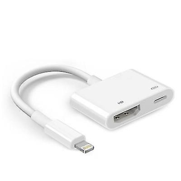 Lightning till HDMI-kabel för samma skärm, stödjer iOS 12/13