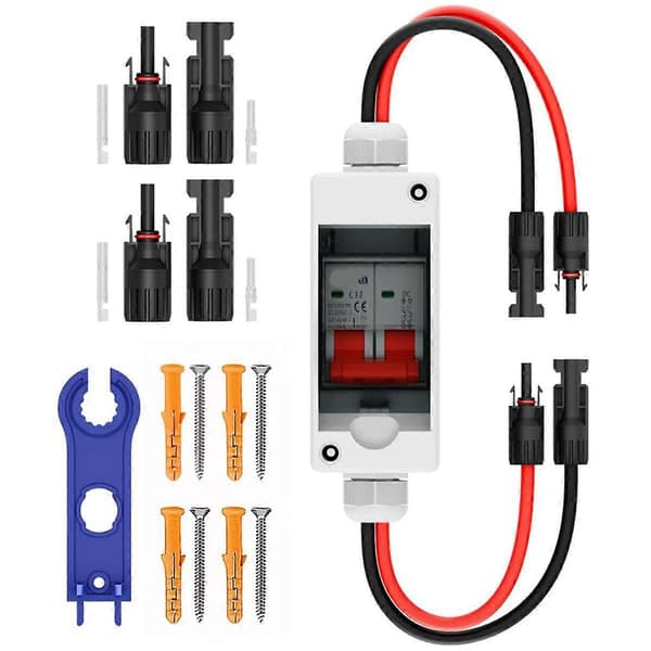 (SC)Solar Panel Disconnect Switch, CGELE32A DC 500V Breaker Box PV Disconnect Switch with IP65 Waterproof