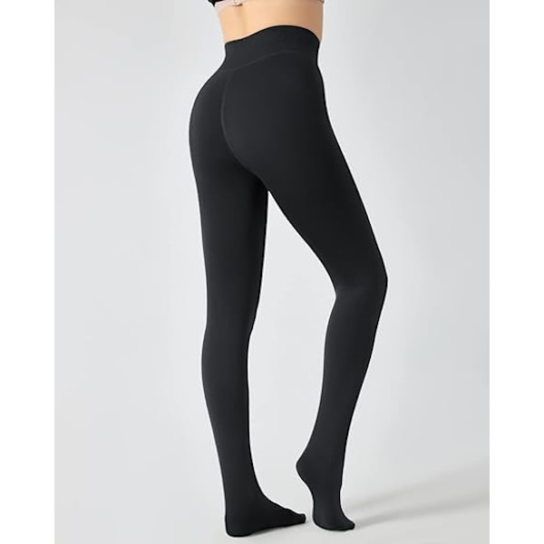 Dame Fleeceforet Leggings Varme Tykke Strømper Termiske Fløjl Bukser Mavekontrol Blød Strækbar