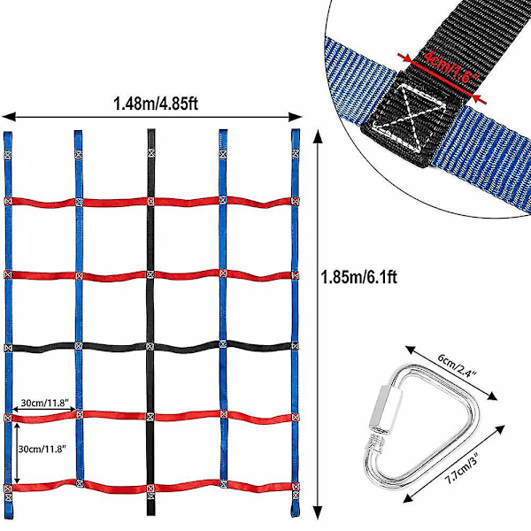 Mesh Polyester Klatrenett for Barn Tau Ladder Utendørs Trehus Gym Lekeplass Hindringstrening Rekvisitter [HK]