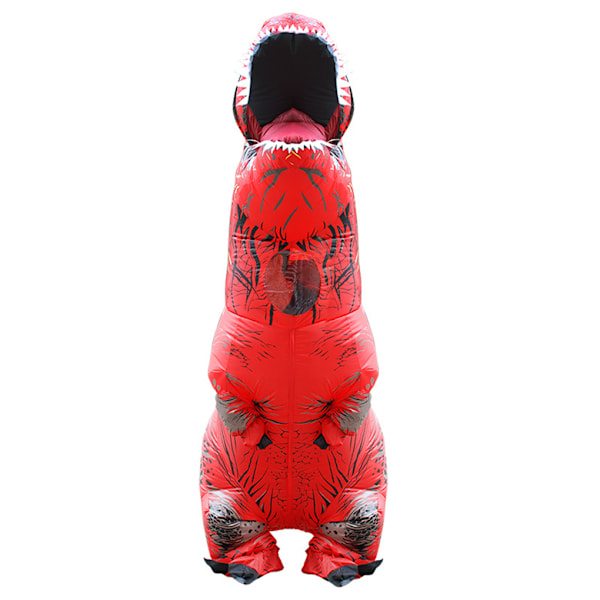 Oppustelig Dinosaur Kostume Cosplay Maskerade Kostume Halloween Børn Grøn Voksen Rød Rød red adult