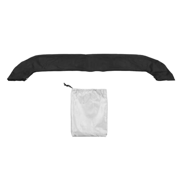 (SC)Bimini Top Replacement Cover Oxford Fabric Foldable Rainproof Waterproof Sunshade Boat Canopy Black