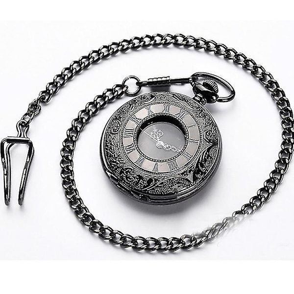 Taskukello Retro Sile Klassinen Mekaaninen Käsikäyttöinen Taskukello Steampunk Roomalaiset Numerot