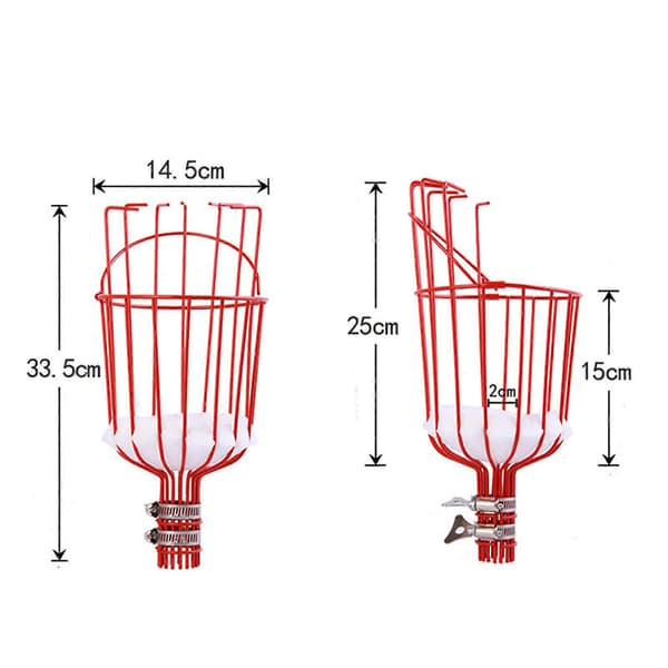 (SC)Fruit Picker Nut Picker with Storage Bag Adjustable Long Handle Design Large Capacity Easy to Install Fruit Collection Tool M