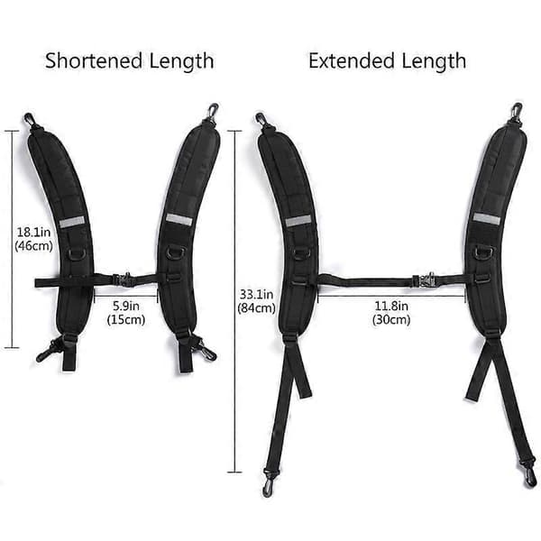 [SC]2026 New ModJu Backpack Straps Adjustable Padded Shoulder Straps for Backpack Dry Bag (1 pc, black)