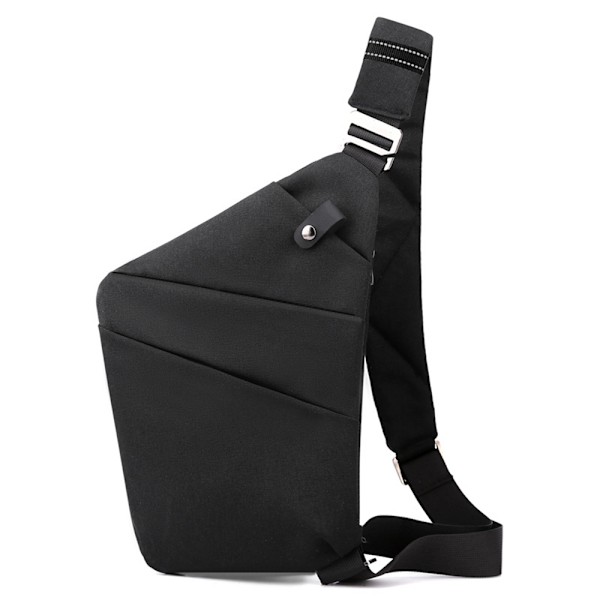 Stiligg anti-tyveri ultra-tynn crossbody-veske med enkel skulderstropp black
