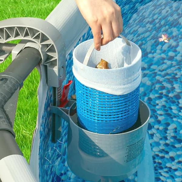 (SC) Wall-mounted surface skimmer for above-ground pools, automatic pool skimmer, durable polypropylene construction, adjustable adapter skimmer cleaning