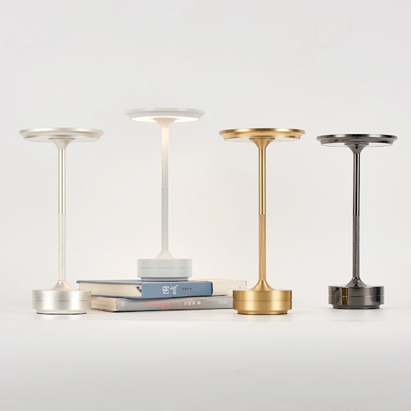 Trådløs Bordlampe, Genopladelig Bærbar Batteridrevet LED Lampe
