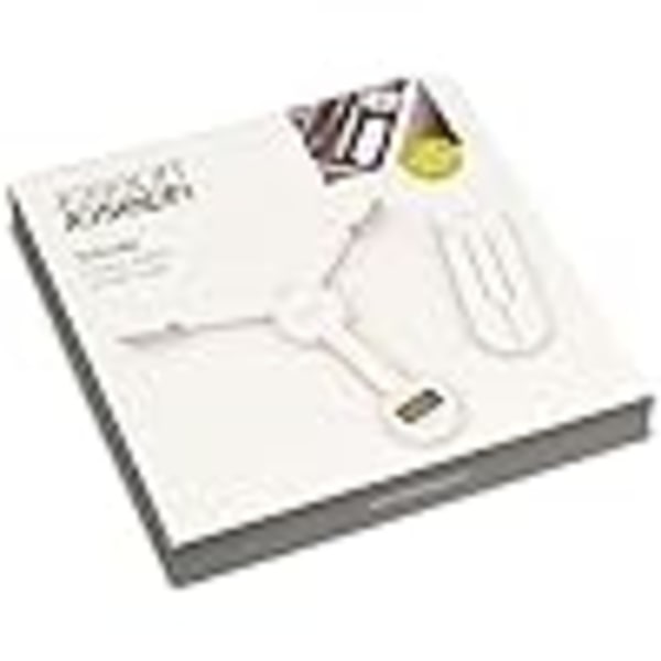Joseph Joseph LCD Tri Scale – Køkken Digital Vægt, kompakt foldbar, pladsbesparende med batteri inkluderet, Hvid, 16 White