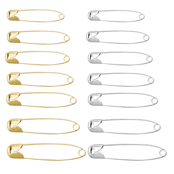 Mini Gyldne Sikkerhedsnåle, 22mm Små Kjolenåle, Rustfrit Stål Kunsthåndværk Pins, Små Piggede Pins til Tøjsyning (100 Stk, Guld)