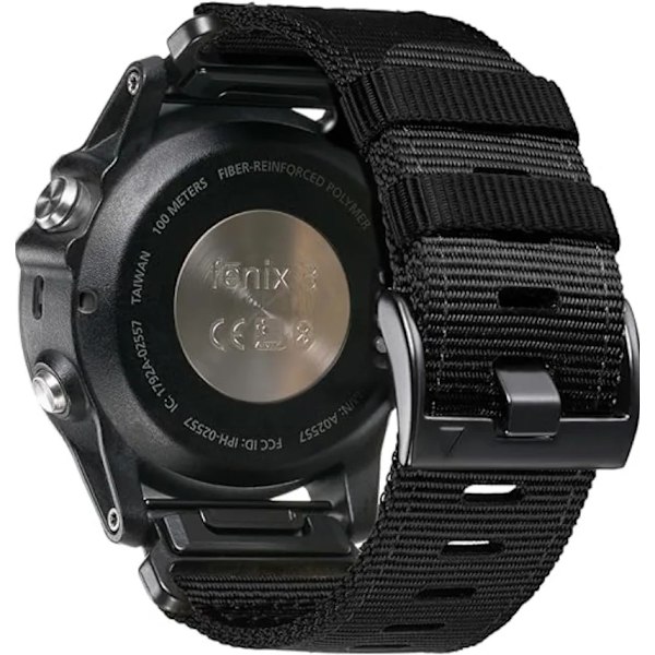 22 26mm Nylon Militærrem For GARMIN FENIX7 7X PRO 6 6X Myk Slitesterk Rem Kasse For 965 Instinct Utbyttereim black