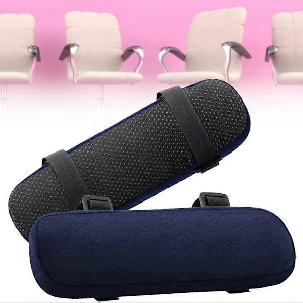 Ergonomiske armlenputer i memory foam for kontorstol, 2-pakning, myke og komfortable albuestøtter