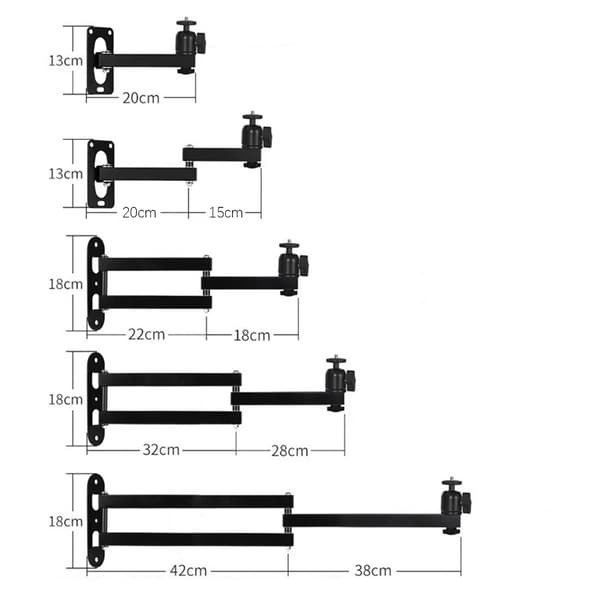 (SC)Foldable Projector Wall Mount with 5KG Load Capacity Dual Swivel Joints null - 80CM 1.2