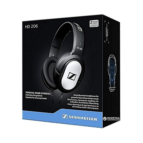 Sennheiser HD 206 trådbundna hörlurar (over-ear - svart)