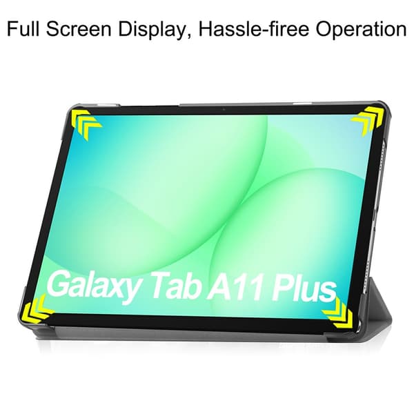 [SC]Samsung Galaxy Tab A11 Plus -kotelo, kolminkertainen, harmaa
