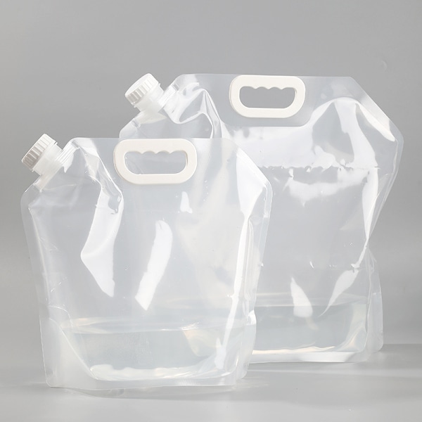 2-PAK 10L Sammenklappelige Vanddunke. Vandkande (transparent) Brown 140cm