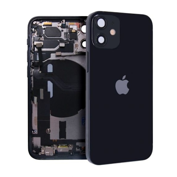 (SC) iPhone 12 Mini Back Cover with Complete Frame Original - Black