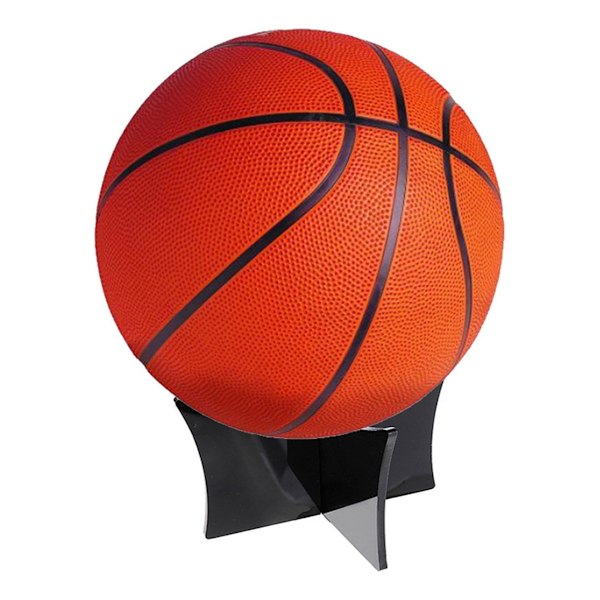 Akryl Cricket Basketball Display Stativ Akryl Ballholder Volleyball Fotballholder (Svart) (1 stk)