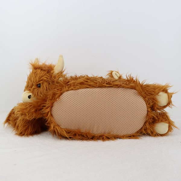 Highland Cattle Tøfler, Fluffy Skotske Highland Cow Tøfler Plush