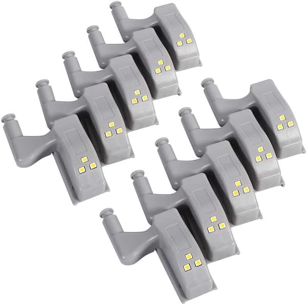 (SC)10X LED Smart Sensor Light Kitchen Cabinet Cupboard Wardrobe White