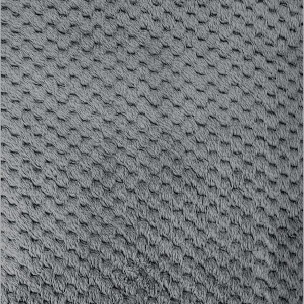 (SC)Filt 150X200cm - Sengeteppe Sofateppe Mykt Teppe Dyne - Fluffy og Mykt - Polyester Marineblå dark gray