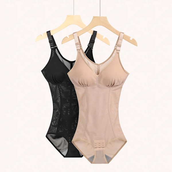 MISTHIN Kropp Tummy Control Trosor Mage Kvinnor Sexig Push Up BH Åtsittande Gå Ner i Vikt Slim Down Transparent Helkroppsformare Svart XXL Black