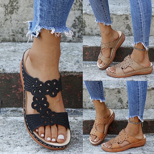Sommermode højhælede lette platformsandaler. sort EU 36 EU 36 black