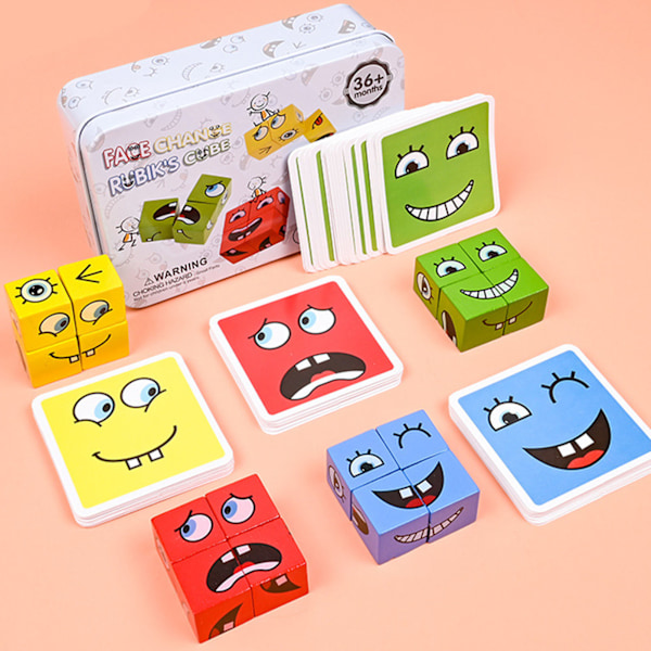 Bytt ansikt Rubiks kube leker Gratis matchende foreldre-barn interaktivt blokkleke for huset Iron Box