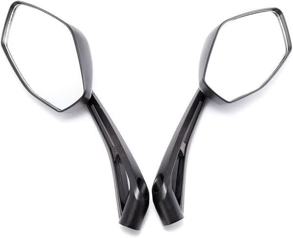 (SC)Universal Black Motorcycle Handlebar End Mirrors 8mm x 10mm Scooter Mirrors 1 Pair