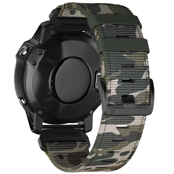 22 26mm Nylon Militærrem Til GARMIN FENIX7 7X PRO 6 6X Blød Holdbar Rem Krop Til 965 Instinct Udskiftning Camouflage green