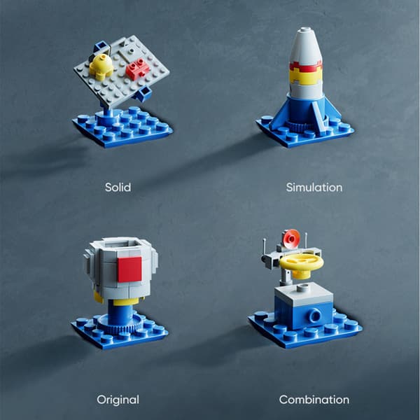 (SC)Creative Building Set Space Exploration for Kids, STEM Space Engineering Educational Toy with Learning Through Play Concept, Countless Toy Possibilities