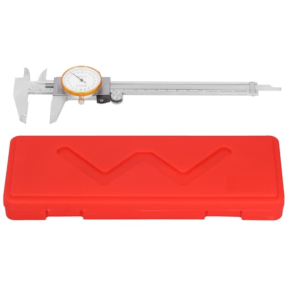(SC) Dial Caliper Vernier 0.02 Dobbel Støtsikker Rustfritt Stål Manuelt Måleverktøy 0-150 mm