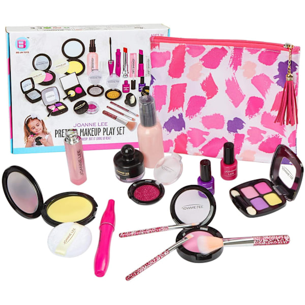 Kids Makeup Cosmetic Toys Kits for Girls Toddlers Kids Set with Cosmetic Bag Princess Play Games Christmas Birthday Gifts Toys for