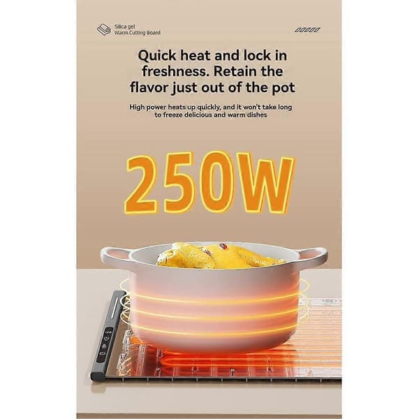 {SC}Electric Warming Tray Temperature Setting Food Warming Mat Heats in 10s Foldable Food Warmers for Buffet Server Party US-Plug-A Gray Gray Us plug
