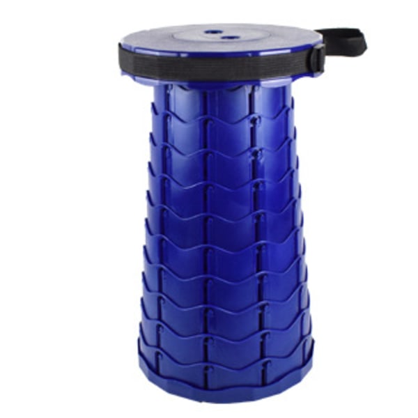 Vikbar teleskopisk pall, maxlast 400 kg, lämplig för vuxna utomhusfiske, vandring, trädgårdsarbete, resor, grillning Dark Blue
