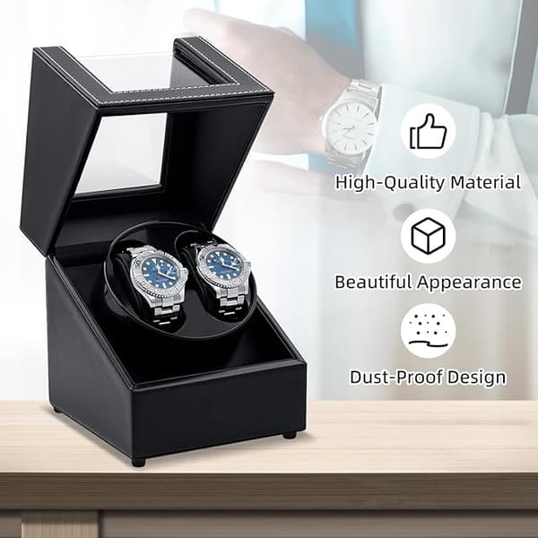 [SC]2026 New Modis Double Automatic Watch Winder Box, Automatic Watch Display Storage Rotating Wristwatch Box