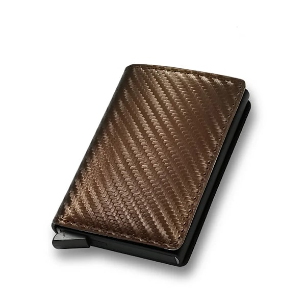 Carbon Fiber Credit Card Holder Wallets Men Rfid Black Magic Trifold Leather Slim Mini Wallet Small Money Bag Men Bag